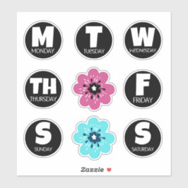 Tage des wöchentlichen Sticker Packs