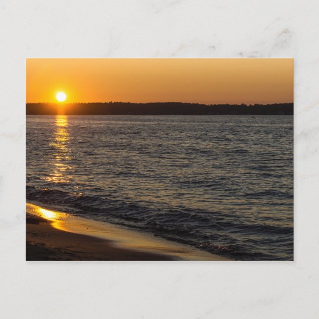 Tage enden in Traverse City Postkarte (Vorderseite)