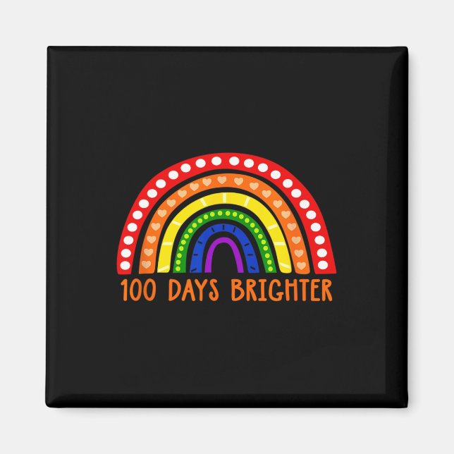 Tage Hellerer Spaß Lehrer 100. Schultag Magnet (Vorne)
