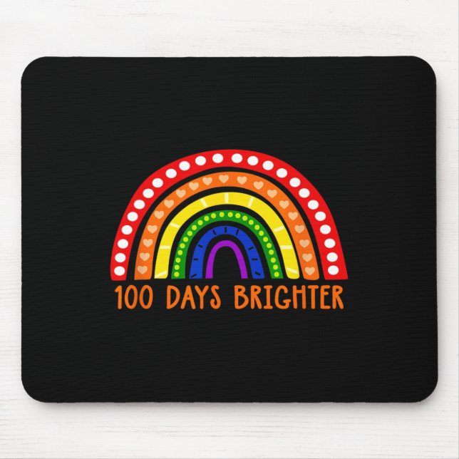 Tage Hellerer Spaß Lehrer 100. Schultag Mousepad (Vorne)