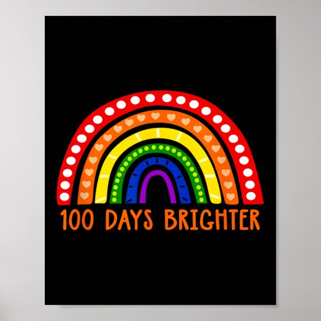 Tage Hellerer Spaß Lehrer 100. Schultag Poster (Vorne)