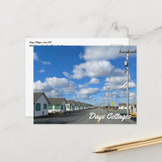 Tage Hütten Postkarte, Strandblick Postkarte