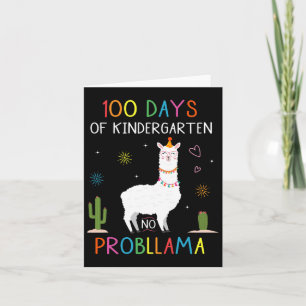 Tage Kindergarten Kein Probllama Spaß Llama Teache Karte