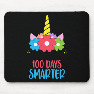 Tage klüger 100. Schultag Unicorn Girls Wom Mousepad
