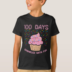 Tage mit Spaß Cupcake 100h Schultag gespalten T-Shirt