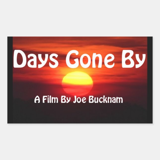 Tage nach Aufklebern Rechteckiger Aufkleber (Vorderseite)