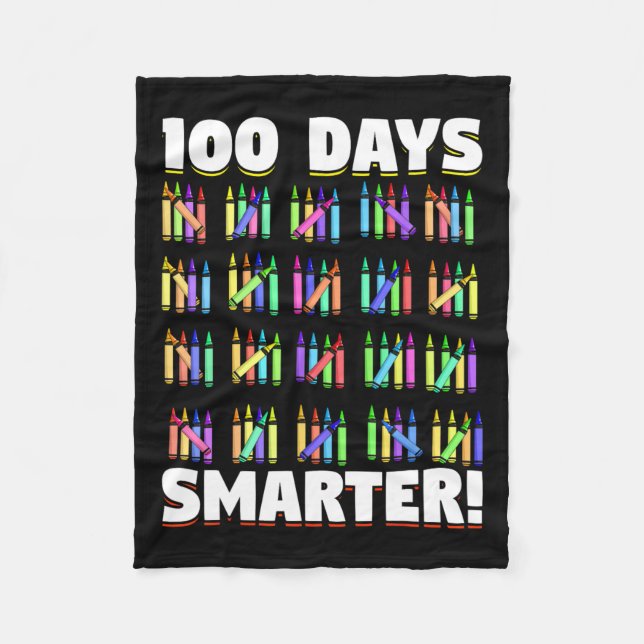 Tage Smarter Crayons Studentengeschenk 100 Tage Sc Fleecedecke (Vorderseite)