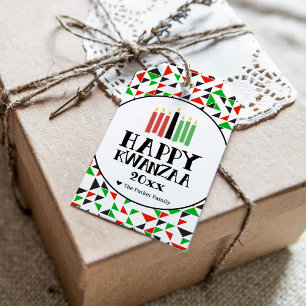 Tage von Kwanzaa   Benutzerdefinierter Familiennam Geschenkanhänger