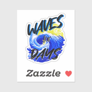 Tage-Wellen, Beach Life, Ocean Lover Art Aufkleber