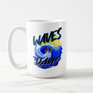 Tage-Wellen, Beach Life, Ozeanwellen Surfen Kaffeetasse