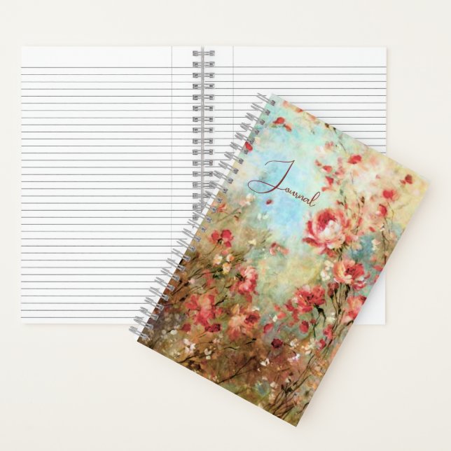 Tagebuch der rosa Aquarell-Blume (Innen)