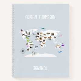 Tagebuch des "Kids World Map Animals Journal"