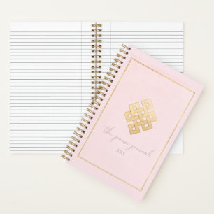 Tagebuch für tägliche Reflexion in Rosa und Gold