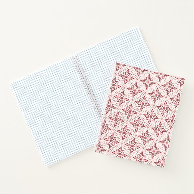 Tagebuch mit rotem und rosa Design (Innenseite)