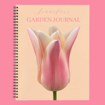 Tagebuch-Planerbuch für rosa Tulpen-Blumengarten