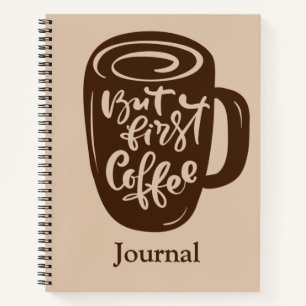 Tagebuchschreiben mit Kaffee Notizbuch