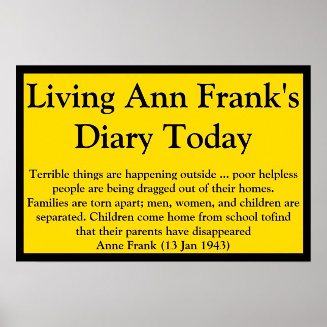 Tagebuchzitat von Anne Frank Poster (Vorne)