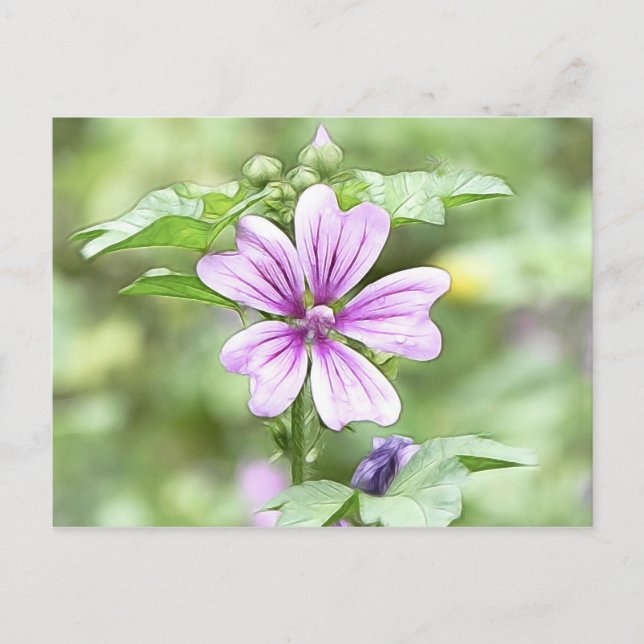 Tagesanbruch - Braune Blume Postkarte (Vorderseite)