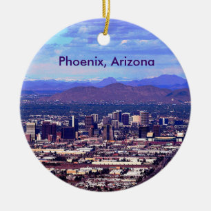 Tagesansicht der Skyline von Phoenix Arizona Keramikornament