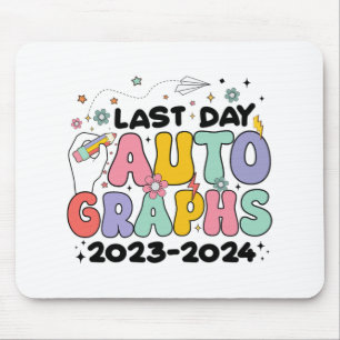 Tagesautografien 2023-2024 Retro Letzter Schultag Mousepad