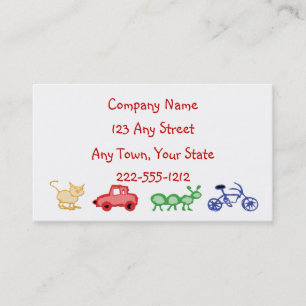 Tagesbetreuung oder Business Card des Kinderbetreu Visitenkarte
