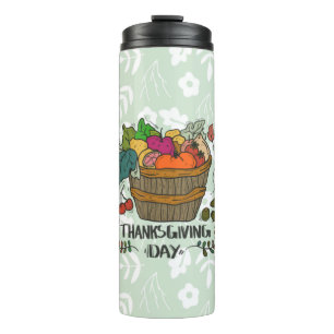 Tagesdesign für Vintage Erntedank Thermosbecher