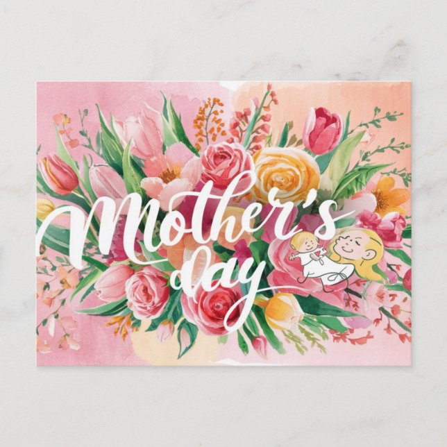 Tagesdesigns der Mama Feiertagspostkarte (Vorderseite)