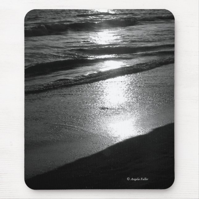 Tagesende bei Dog Beach B/W Mousepad (Vorne)