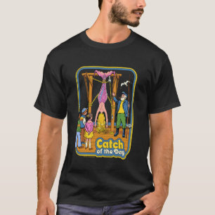 Tagesfang Meerjungfrau Retro Vintage Lustig Erwach T-Shirt