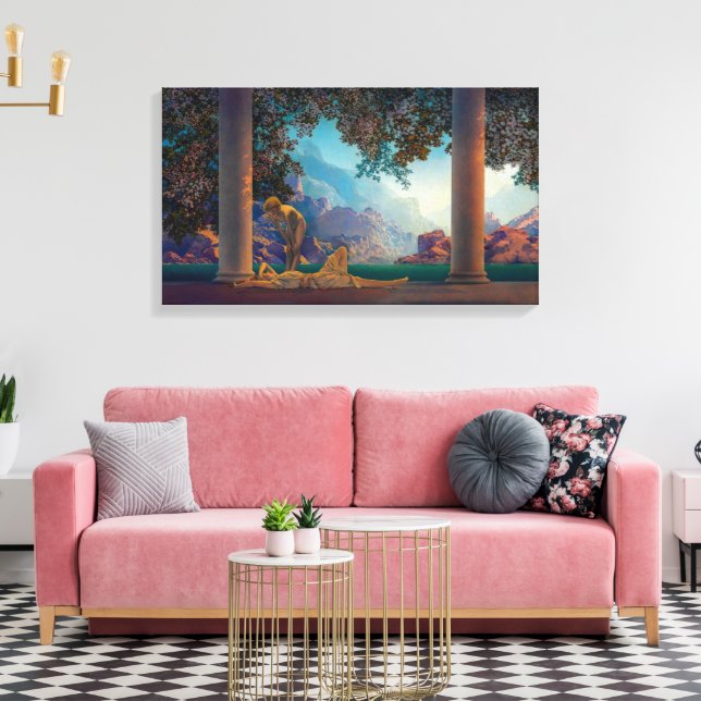 Tagesfeier | Maxfield Parrish | Leinwanddruck (Insitu (Wohnzimmer))