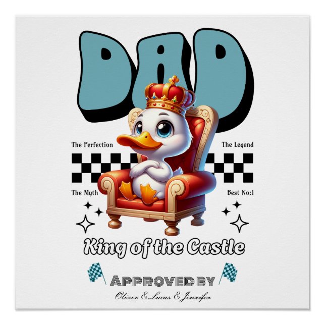 Tagesgeschenk des eigenen Vaters, Vater-Ente Poster (Vorderseite)