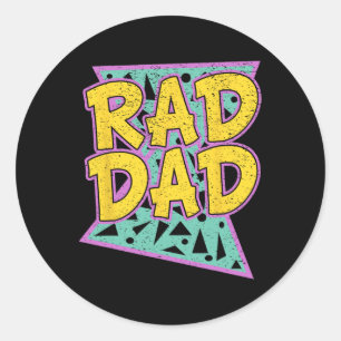 Tagesgeschenk für Daddy Krass Vater Shirt Runder Aufkleber