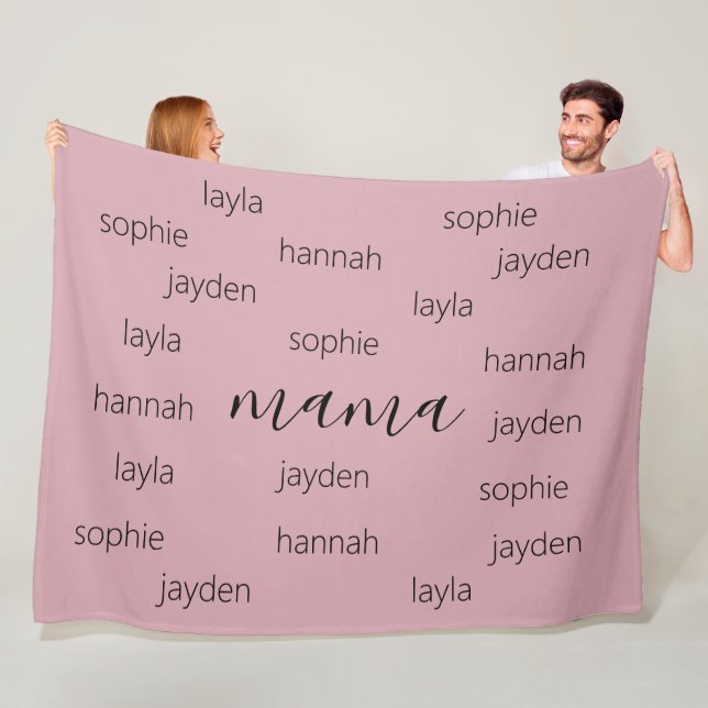Tagesgeschenk für personalisierte Mütter für Mama Fleecedecke (Beispiel)