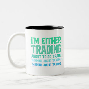 Tageshändler Börsenkursartikel lustiges Geschenk Zweifarbige Tasse