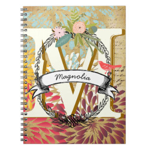 Tagesjournal mit Monogramm Notizblock