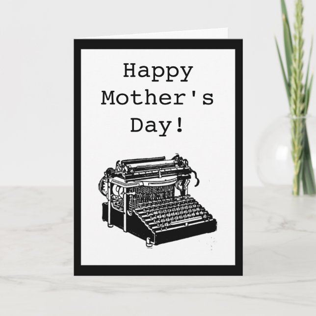 Tageskarte der Vintagen Schreibmaschine Karte (Vorderseite)