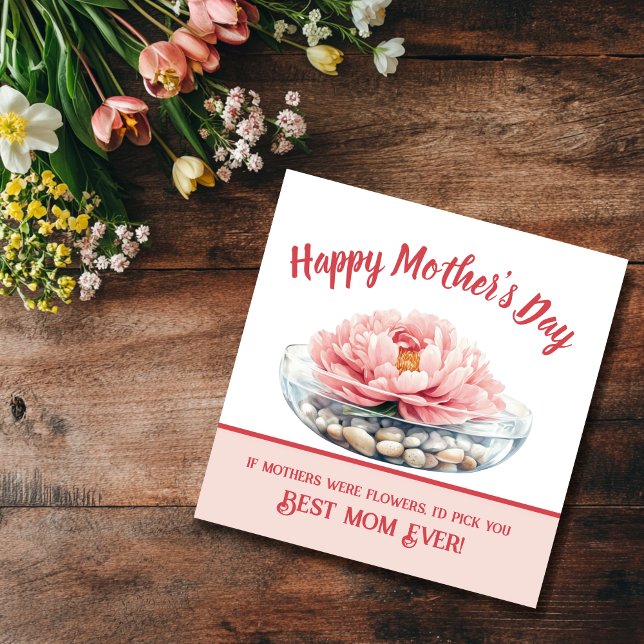 Tageskarte der weichen rosa Peony Mother Karte (Pink peony Mother's Day card)