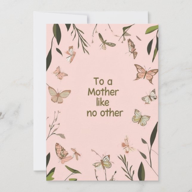 Tageskarte der Whimsisikrosa Mütter Einladung (Vorderseite)