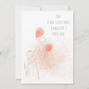 Tageskarte des Vaters und Kindervaters Einladung