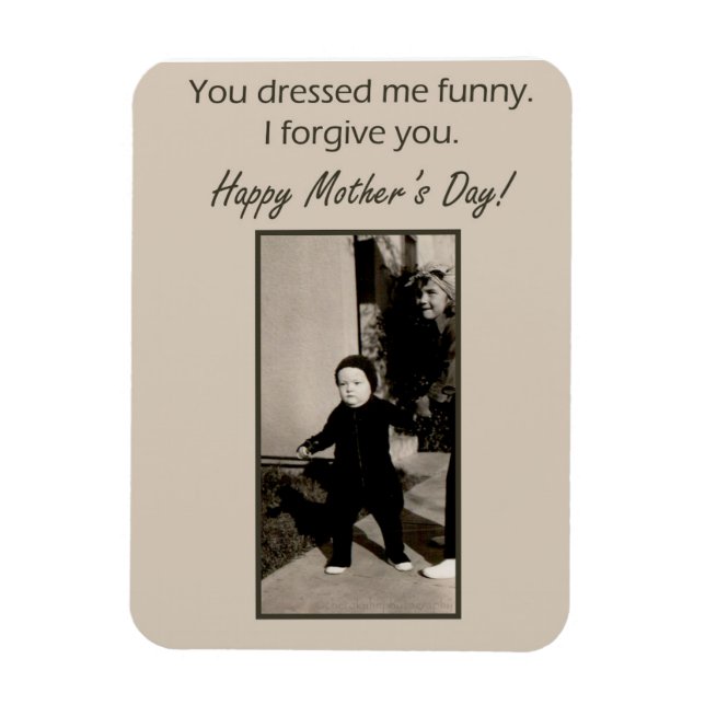 Tageskarte des Vintagen Fotos Magnet (Vertikal)