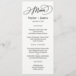 Tageskarte für FARBEN Hochzeitmenü Programm