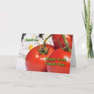 Tageskarte für frisches Tomaten, 6. April Feiertagskarte