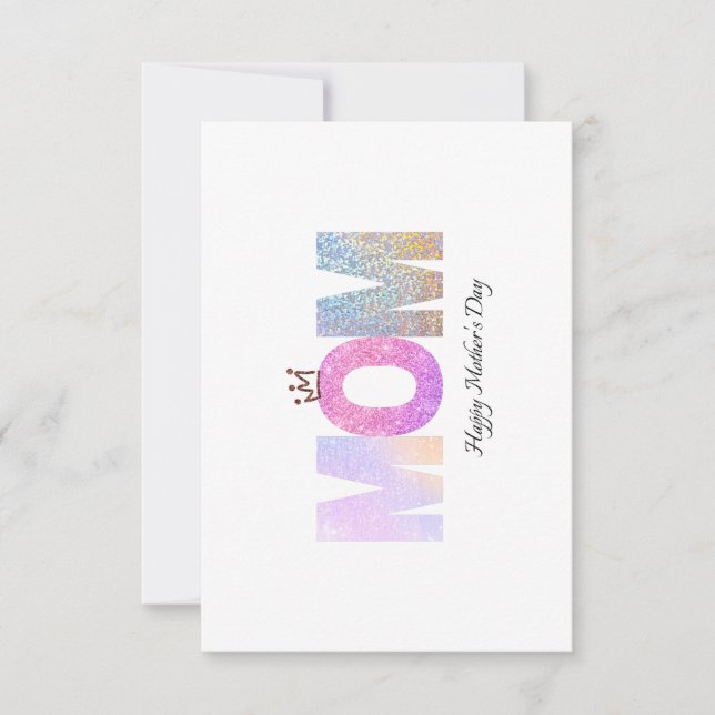 Tageskarte für glückliche Mütter Dankeskarte (Vorderseite)