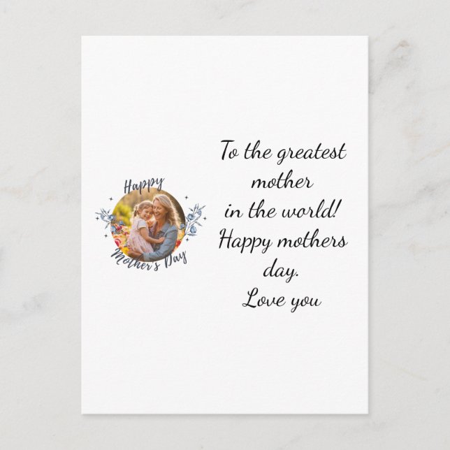 Tageskarte für glückliche Mütter Postkarte (Vorderseite)