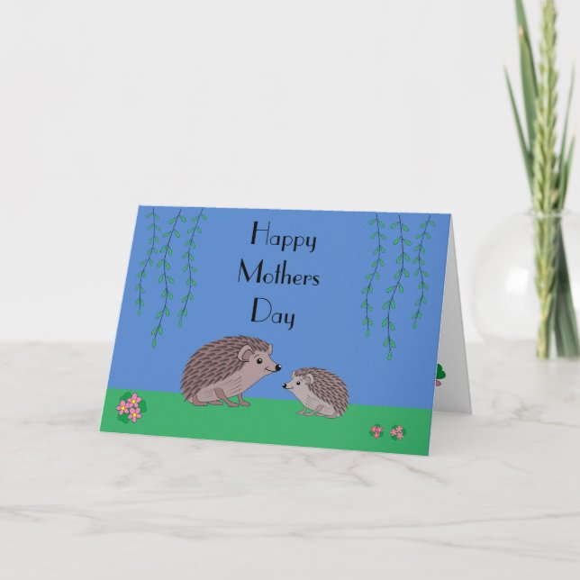 Tageskarte für Igel und Mütter Karte (Vorderseite)