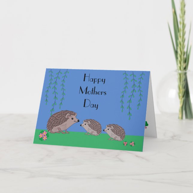 Tageskarte für Igel und Mütter Karte (Vorderseite)
