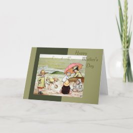 Tageskarte für Vintage Mütter Karte