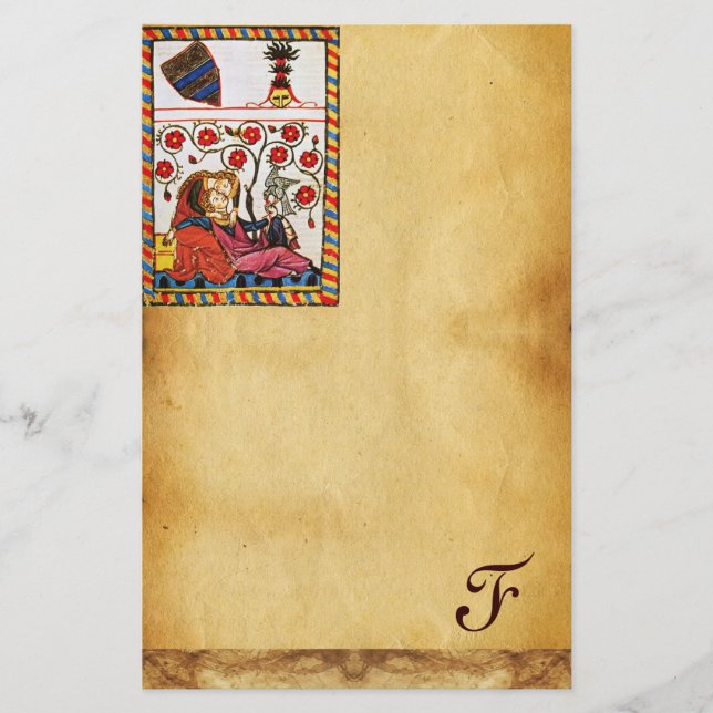 TAGESMONOGRAMM DER ETERNAL LIEBE VALENTINE BRIEFPAPIER (Vorderseite)