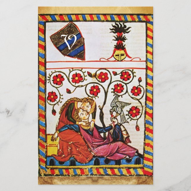 TAGESMONOGRAMM DER ETERNAL LIEBE VALENTINE BRIEFPAPIER (Vorderseite)