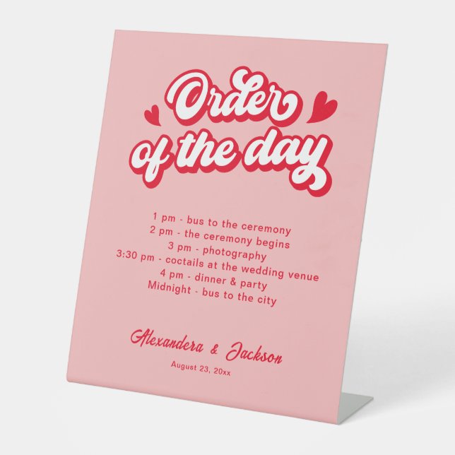 Tagesordnung Sockelschild (Vorderseite)